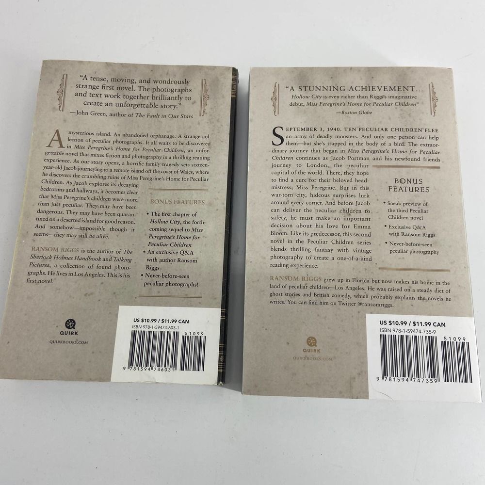 Miss Peregrine's Home for Extraordinary Children By Ransom Riggs Book 1 & 2 - Picture 2 of 2